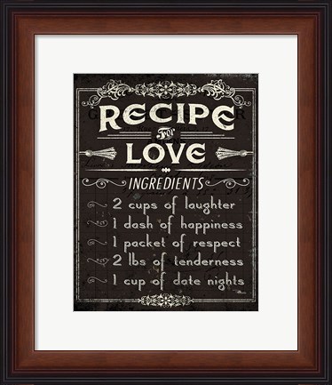 Framed Life Recipes I Print