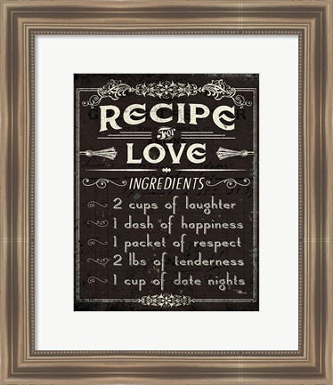 Framed Life Recipes I Print