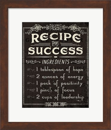 Framed Life Recipes II Print