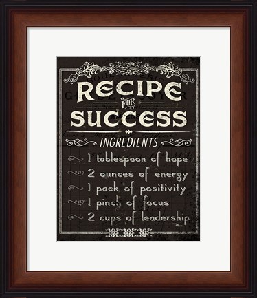 Framed Life Recipes II Print