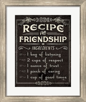 Framed Life Recipes III Print