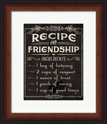 Framed Life Recipes III Print