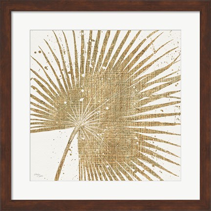 Framed Gold Leaves II Print