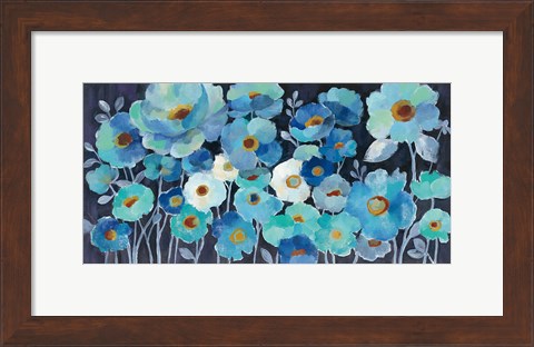 Framed Indigo Flowers Print