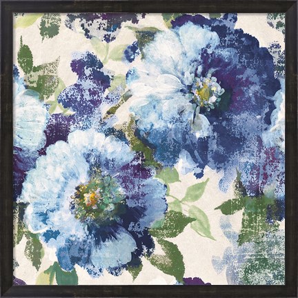 Framed Indigo Floral Gallery Print