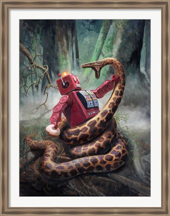 Framed Snakefight Print