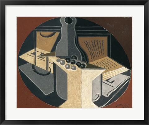 Framed Still Life with Bottle Print