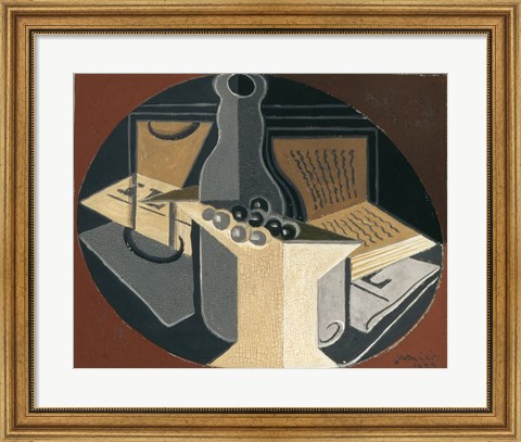 Framed Still Life with Bottle Print