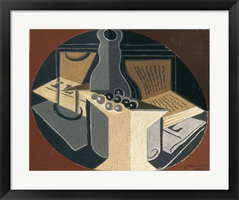 Framed Still Life with Bottle Print