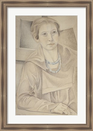 Framed Portrait of Madame Lipchitz, 1918 Print