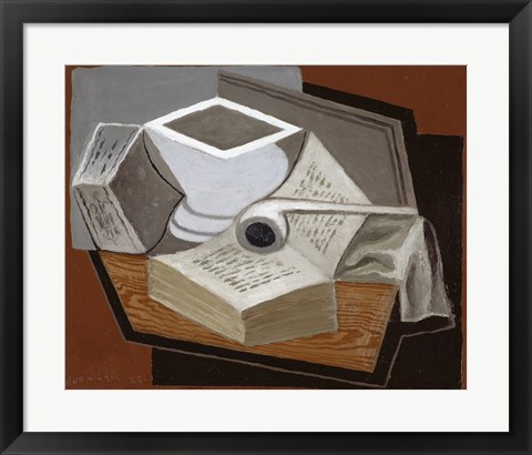 Framed Open Book, 1925 Print