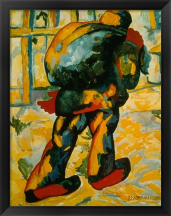 Framed Man with a Sack, 1911 Print