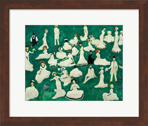 Framed Rest: High Society in Top Hats, 1908 Print