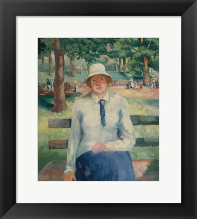 Framed Girl Relaxing, Late 1920s Print