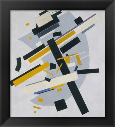 Framed Suprematism (Supremus, no 58 Black and Yellow), 1916 Print