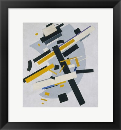 Framed Suprematism (Supremus, no 58 Black and Yellow), 1916 Print