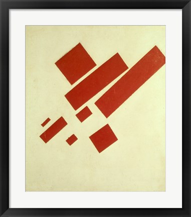 Framed Eight Red Rectangles, 1915 Print