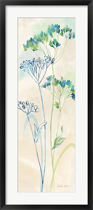 Framed Indigo Wildflowers Panel II Print