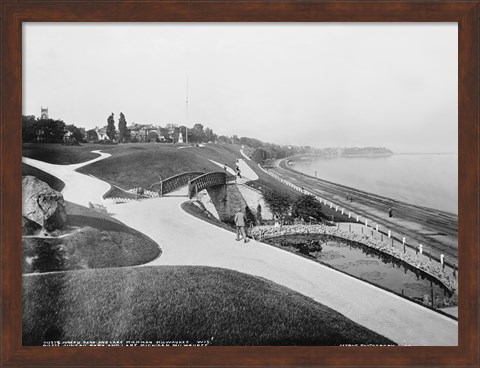 Framed Juneau Park and Lake Michigan, Milwaukee Print