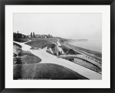 Framed Juneau Park and Lake Michigan, Milwaukee Print