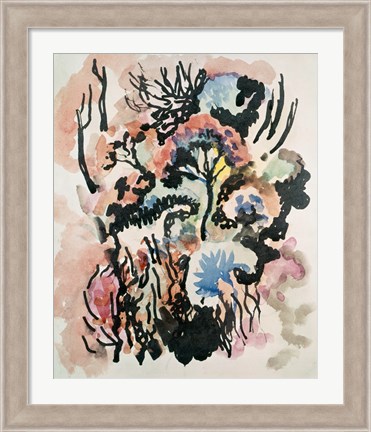 Framed Flowers, 1913 Print