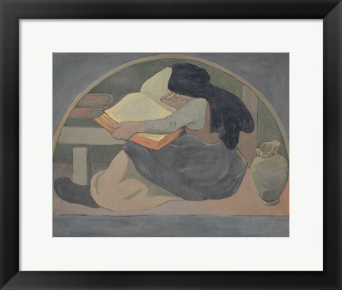 Framed Grammar, Or Study, 1892 Print