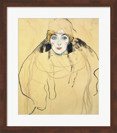 Framed Female Head, 1917-1918 Print