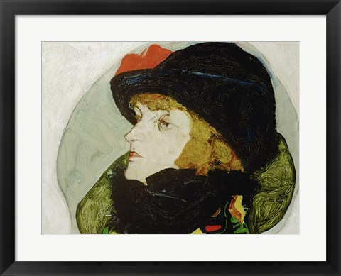 Framed Portrait Of Ida Roessler, 1912 Print