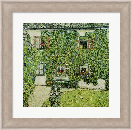 Framed Forsthaus In Weissenbach Am Attersee - Forestry House In Weissenbach On Attersee-Lake, 1912 Print