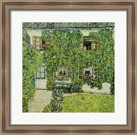 Framed Forsthaus In Weissenbach Am Attersee - Forestry House In Weissenbach On Attersee-Lake, 1912 Print