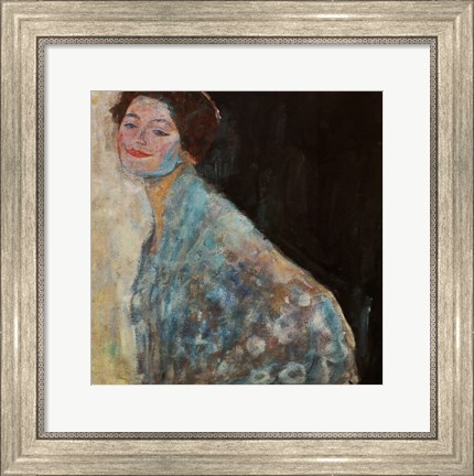 Framed Damenbildnis In Weiss - Portrait Of A Lady In White, 1917-1918 Print