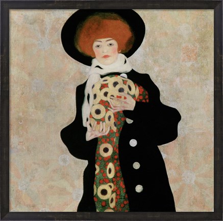 Framed Portrait Of A Woman With Black Hat (Gertrude Schiele), 1909 Print