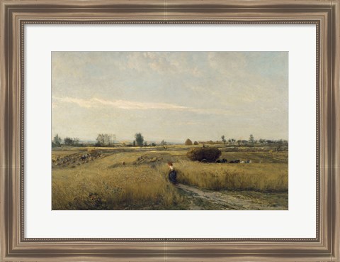 Framed Harvest, 1851 Print