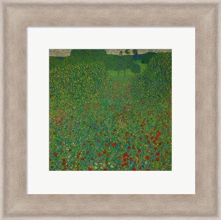 Framed Field Of Poppies, 1907 Print