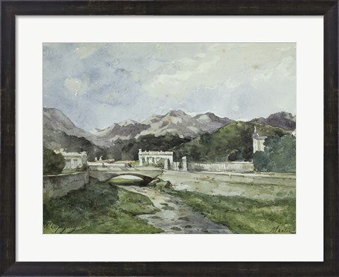 Framed View of Menton Print