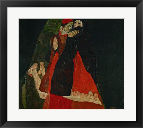 Framed Cardinal And Nun (Liebkosung), 1912 Print