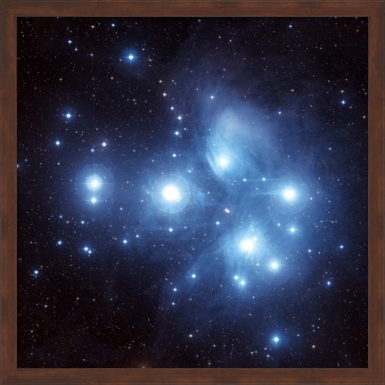 Framed Pleiades Star Cluster Print