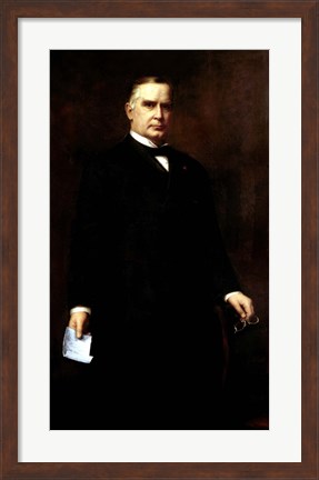 Framed President William McKinley Print