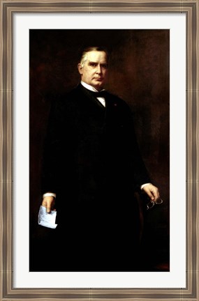 Framed President William McKinley Print