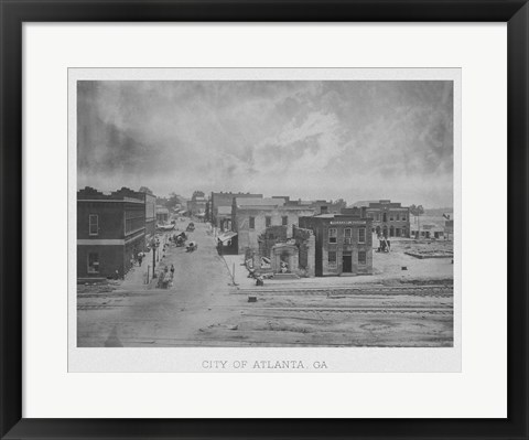 Framed Atlanta, Georgia 1863 Print