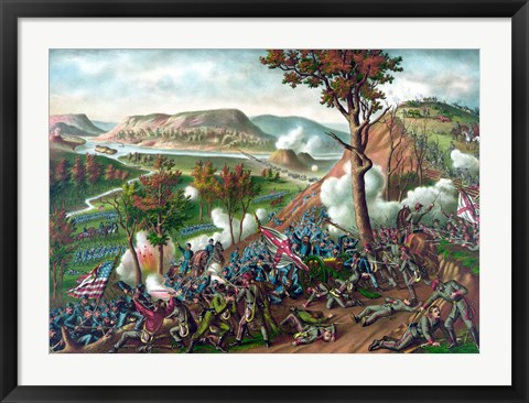 Framed Battle of Missionary Ridge Print