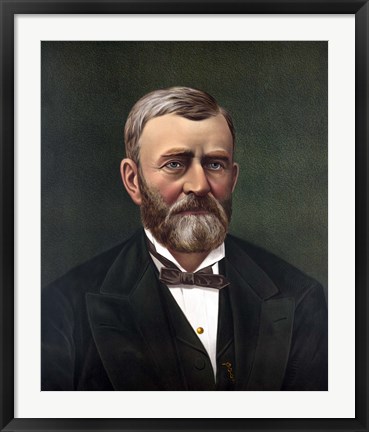 Framed President Ulysses S Grant Print