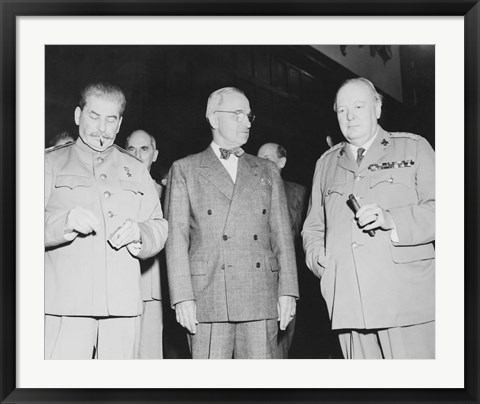 Framed Joseph Stalin, Harry Truman and Winston Churchill Print