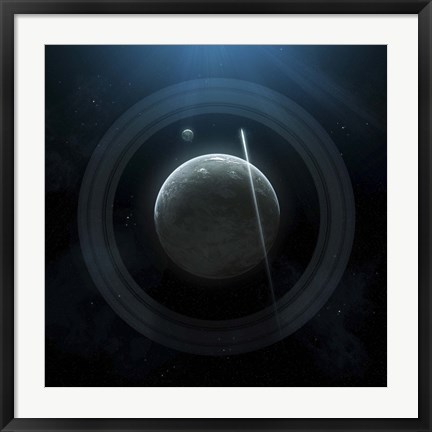 Framed Planet and Rings Print