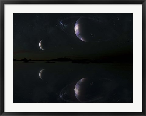 Framed Sunset on Epsilon Eridani B5 Print