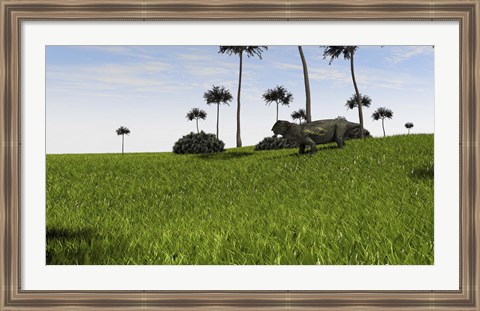 Framed Lystrosaurus in a Grassy Field Print