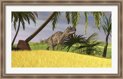 Framed Ceratosaurus Hunting Print