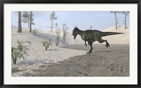 Framed Monolophosaurus Running Print