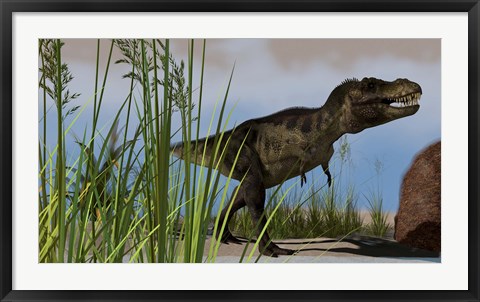 Framed T-Rex Hunting Print