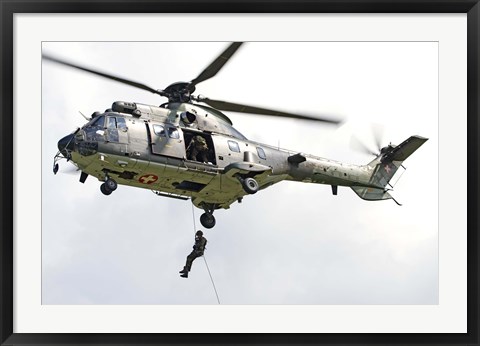 Framed Eurocopter AS332 Print